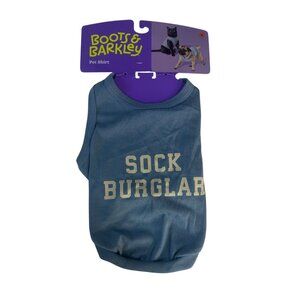 Boots & Barkley Dog Shirt Sock Burglar Small Blue New Pet Clothing
